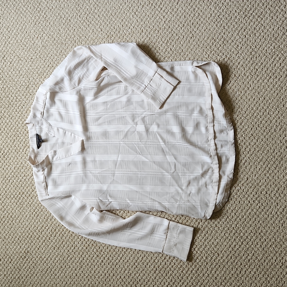 Long white sheer tunic